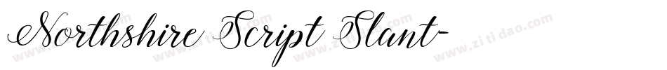 Northshire Script Slant字体转换